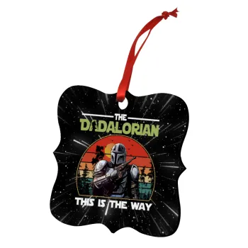 The Dadalorian, Christmas ornament polygon wooden 7.5cm