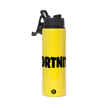 Fortnite landscape, Metallic water bottle with safety lid, 850ml aluminum