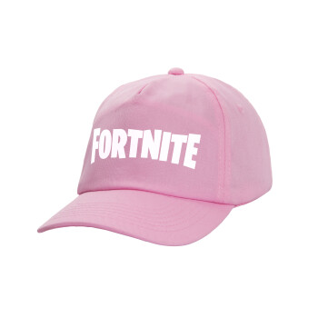 Fortnite landscape, Καπέλο παιδικό casual μπειζμπολ, 100% Βαμβακερό Twill, ΡΟΖ (ΒΑΜΒΑΚΕΡΟ, ΠΑΙΔΙΚΟ, ONE SIZE)