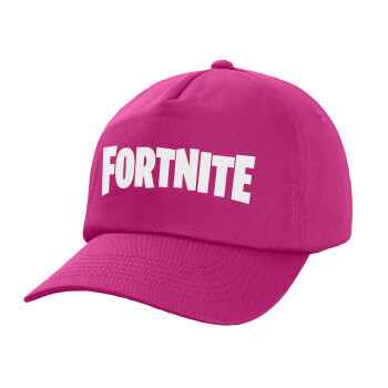 Fortnite landscape, Καπέλο παιδικό Baseball, 100% Βαμβακερό Twill, Φούξια (ΒΑΜΒΑΚΕΡΟ, ΠΑΙΔΙΚΟ, UNISEX, ONE SIZE)