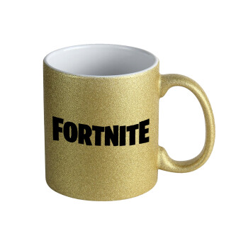 Fortnite landscape, Κούπα Χρυσή Glitter που γυαλίζει, κεραμική, 330ml