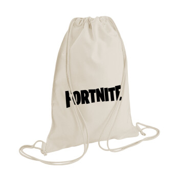 Fortnite landscape, Backpack bag GYMBAG natural (28x40cm)