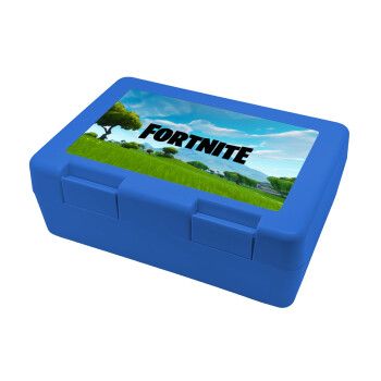 Fortnite landscape, Children's cookie container BLUE 185x128x65mm (BPA free plastic)