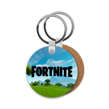 Fortnite landscape, Μπρελόκ Ξύλινο στρογγυλό MDF Φ5cm