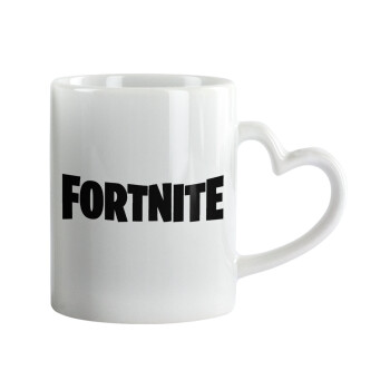 Fortnite landscape, Mug heart handle, ceramic, 330ml