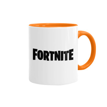 Fortnite landscape, Mug colored orange, ceramic, 330ml
