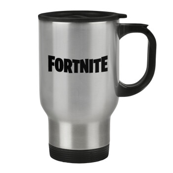 Fortnite landscape, Stainless steel travel mug with lid, double wall 450ml