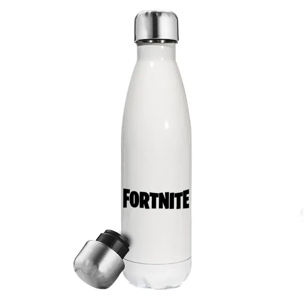 Fortnite landscape — Μεταλλικό παγούρι θερμός Λευκό (Stainless steel), διπλού τοιχώματος, 500ml