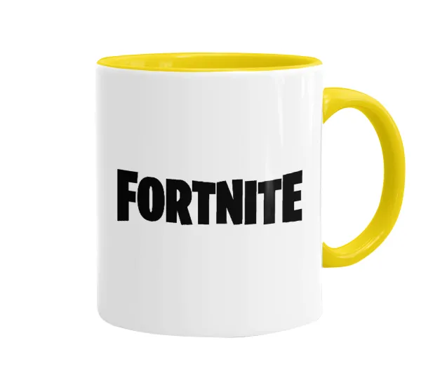Fortnite landscape — Mug colored yellow, ceramic, 330ml