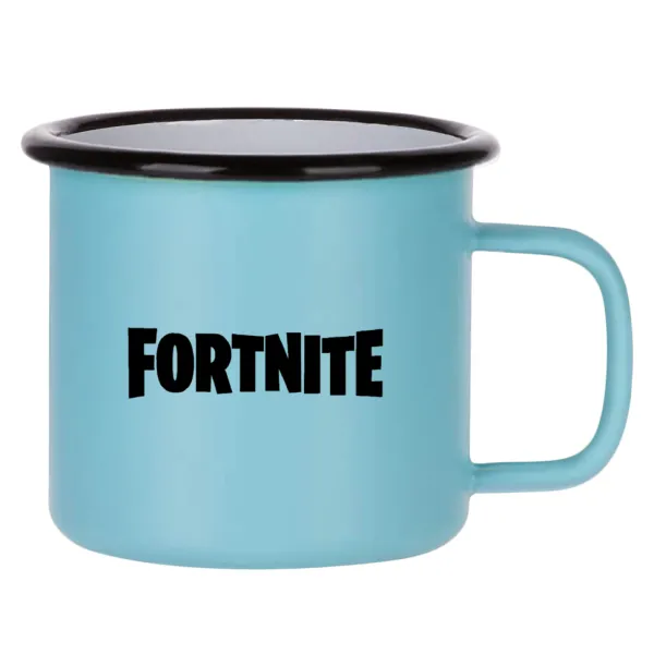 Fortnite landscape — Κούπα Μεταλλική εμαγιέ ΜΑΤ σιέλ 360ml