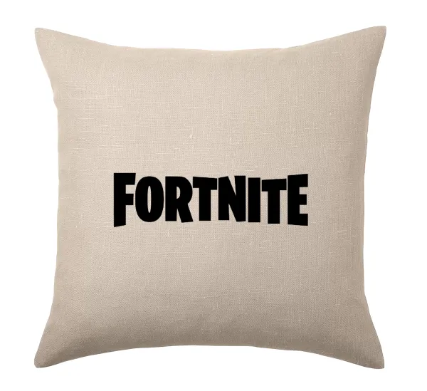 Fortnite landscape — Linen sofa cushion, 40x40cm, filling included