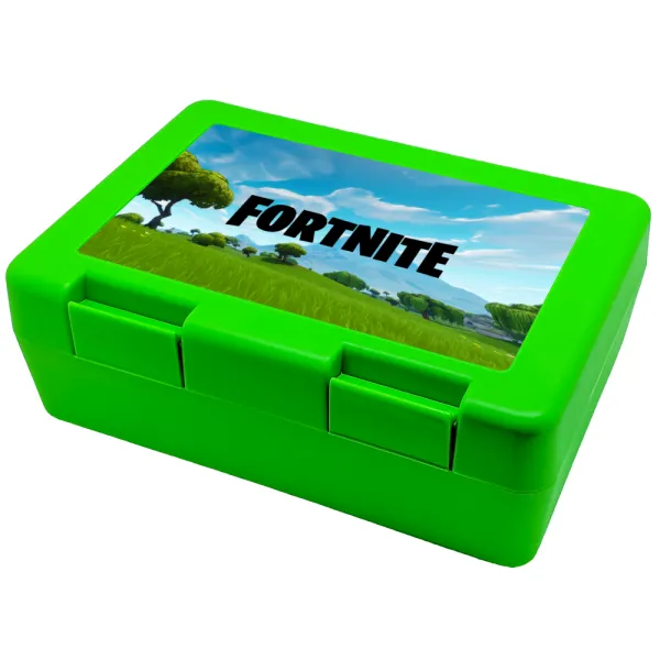 Fortnite landscape — Children's cookie container GREEN 185x128x65mm (BPA free plastic)