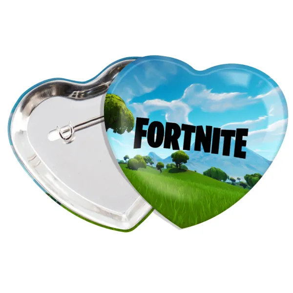 Fortnite landscape — Heart pin badge (57x52mm)
