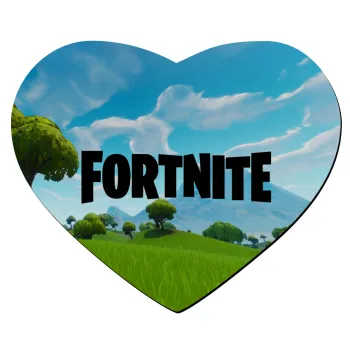 Fortnite landscape, Mousepad heart 23x20cm
