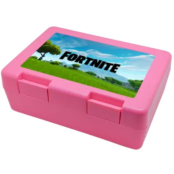 Fortnite landscape, Children's cookie container PINK 185x128x65mm (BPA free plastic)