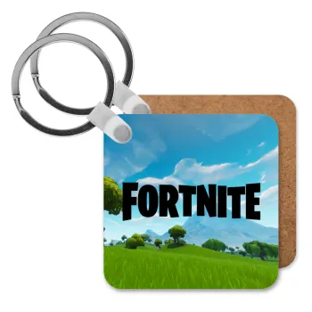 Fortnite landscape, Μπρελόκ Ξύλινο τετράγωνο MDF