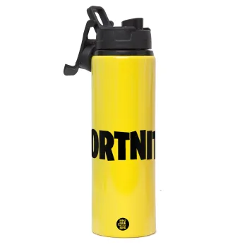 Fortnite landscape, Metallic water bottle with safety lid, 850ml aluminum