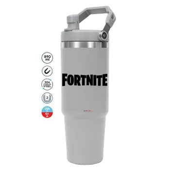 Fortnite landscape, ΓΚΡΙ χρώματος Θερμός Ανοξείδωτο 890ml (30oz) με χερούλι