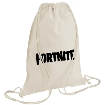 Fortnite landscape, Τσάντα πλάτης πουγκί GYMBAG natural (28x40cm)