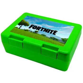 Fortnite landscape, Παιδικό δοχείο κολατσιού ΠΡΑΣΙΝΟ 185x128x65mm (BPA free πλαστικό)