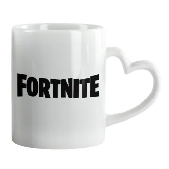 Fortnite landscape, Mug heart handle, ceramic, 330ml