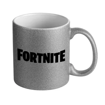 Fortnite landscape, Κούπα Ασημένια Glitter που γυαλίζει, κεραμική, 330ml