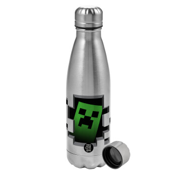 Minecraft creeper, Μεταλλικό παγούρι νερού, ανοξείδωτο ατσάλι, 750ml