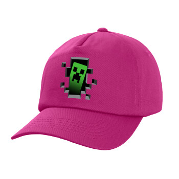 Minecraft creeper, Καπέλο Baseball, 100% Βαμβακερό, Low profile, purple