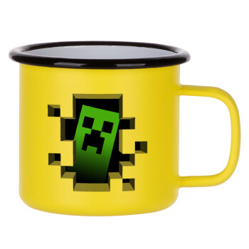 Minecraft creeper, Κούπα Μεταλλική εμαγιέ ΜΑΤ Κίτρινη 360ml