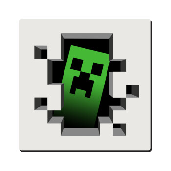 Minecraft creeper, Τετράγωνο μαγνητάκι ξύλινο 6x6cm