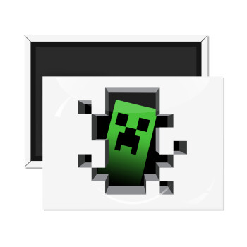 Minecraft creeper, Ορθογώνιο μαγνητάκι ψυγείου διάστασης 9x6cm