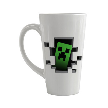 Minecraft creeper, Κούπα κωνική Latte Μεγάλη, κεραμική, 450ml