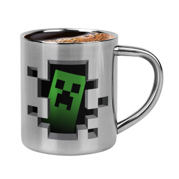 Minecraft creeper, Double-wall metal cup for espresso (220ml)