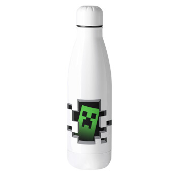 Minecraft creeper, Metal mug thermos (Stainless steel), 500ml
