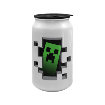 Minecraft creeper, Κούπα ταξιδιού μεταλλική με καπάκι (tin-can) 500ml