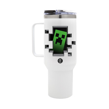 Minecraft creeper, Mega Tumbler με καπάκι, διπλού τοιχώματος (θερμό) 1,2L