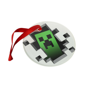 Minecraft creeper, Χριστουγεννιάτικο στολίδι γυάλινο 9cm