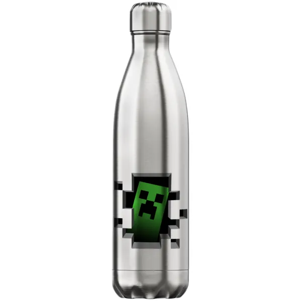 Minecraft creeper — Inox (Stainless steel) hot metal mug, double wall, 750ml