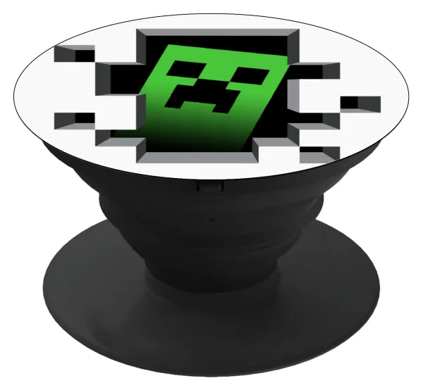 Minecraft creeper — Phone Holders Stand  Μαύρο Βάση Στήριξης Κινητού στο Χέρι