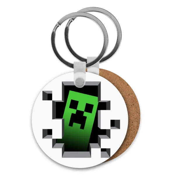 Minecraft creeper — Ξύλινο στρογγυλό