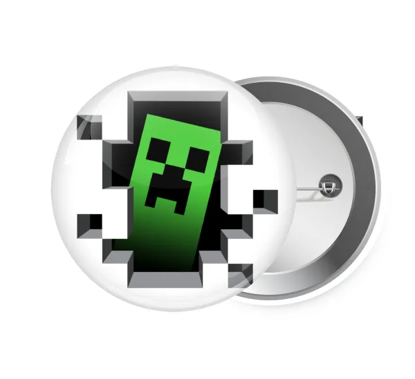Minecraft creeper — Pin badge, 7.5cm
