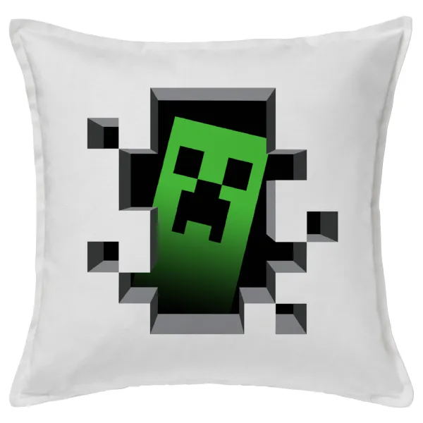 Minecraft creeper — Sofa cushion White 50x50cm includes filling