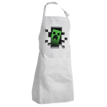 Minecraft creeper, Ποδιά Σεφ Ολόσωμη Ενήλικων (με ρυθμιστικά και 2 τσέπες)