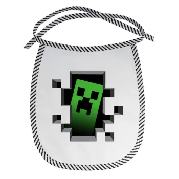 Minecraft creeper, Σαλιάρα μωρού αλέκιαστη με κορδόνι Μαύρη