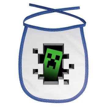 Minecraft creeper, Σαλιάρα μωρού αλέκιαστη με κορδόνι Μπλε