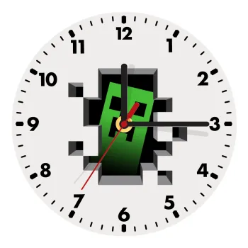 Minecraft creeper, Ρολόι τοίχου ξύλινο (20cm)