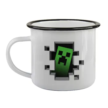 Minecraft creeper, Κούπα εμαγιέ με μαύρο χείλος 360ml