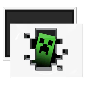Minecraft creeper, Ορθογώνιο μαγνητάκι ψυγείου διάστασης 9x6cm