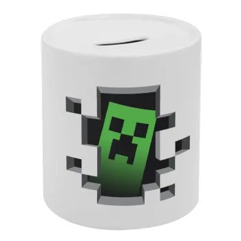 Minecraft creeper, Κουμπαράς πορσελάνης με τάπα