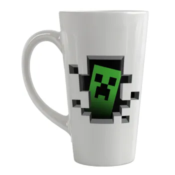 Minecraft creeper, Κούπα κωνική Latte Μεγάλη, κεραμική, 450ml